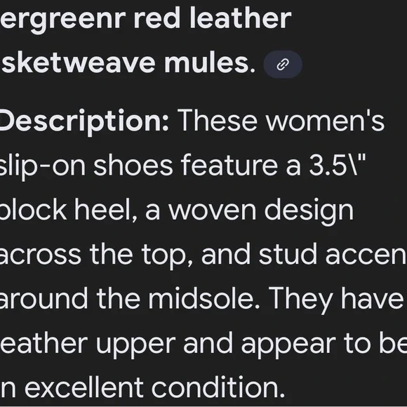 Nine West Red Leather Woven Mules-7.5 - Picture 6 of 6